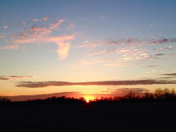 Scenic view of landscape at sunset