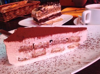Close-up of cake on table