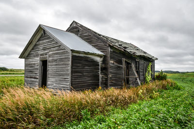 Abandoned old farmhouse building