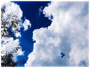Low angle view of cloudy sky