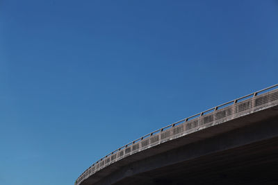 Low angle view of building against clear blue sky