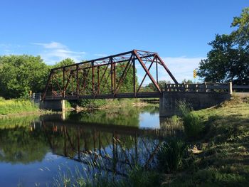 Bridge over river against sky