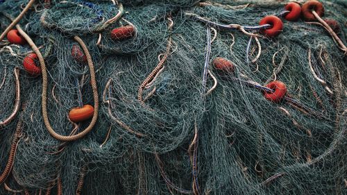 Close-up of fishing net