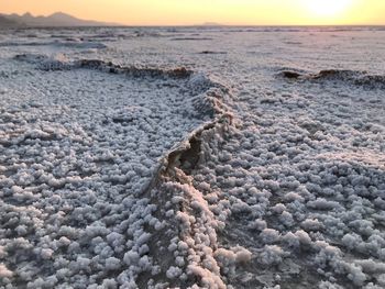 Scenic view of sea during sunset