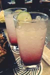 Close-up of drink on table