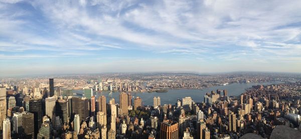 Panoramic view of city against sky