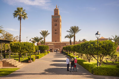 Parc lalla hasna with koutoubia mosque in the background