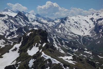 Scenic view of snowcapped mountains