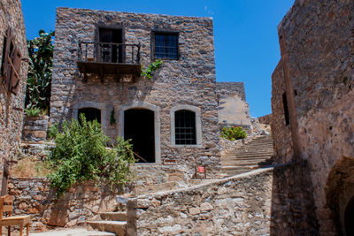 Abandoned old fortress and former leper colony, island spinalonga, crete, greece.