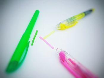 Close-up of pencil on white background