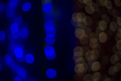 Defocused image of illuminated lights