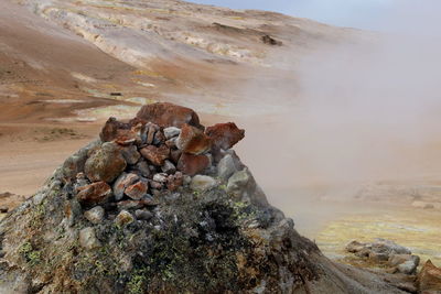 Scenic view of rock formations