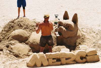 Full length of people on beach