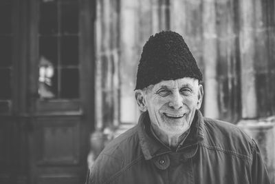 Close-up portrait of smiling man