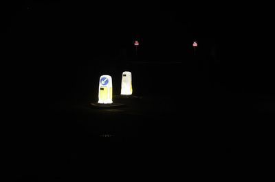 View of illuminated tunnel