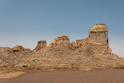 Rock formations against sky