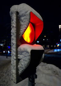 Close-up of illuminated lamp