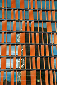 Close up of a modern corporate office building with glass and metallic construction with reflection