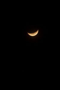 Low angle view of moon in sky