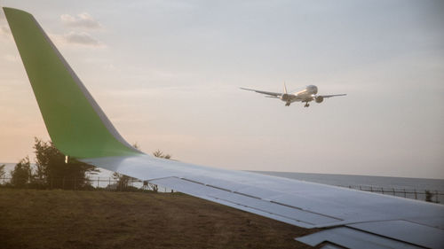 Airplane flying in sky