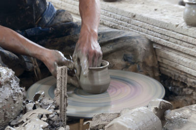 Cropped image of man working