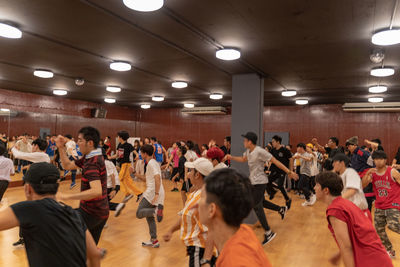 Group of people at music concert