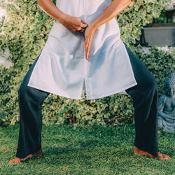 Hara line chakra alignment and centering exercise.