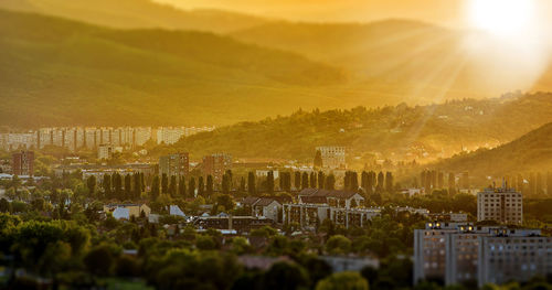 High angle view of a city