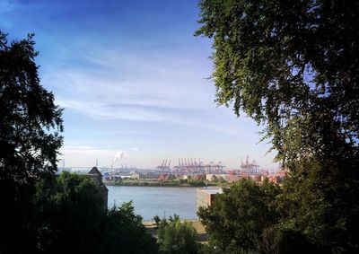 Scenic view of river against sky