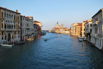 View of canal in city