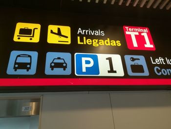 Low angle view of information sign