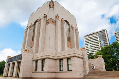 Low angle view of building against sky