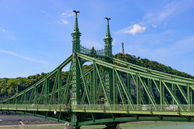 Low angle view of bridge against sky