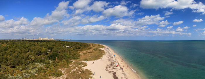 Panoramic view of beach against sky