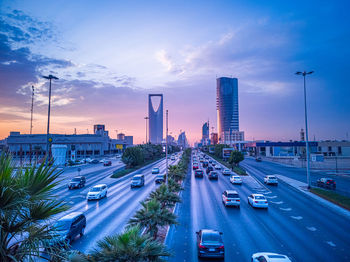 Riyadh city during sunset 