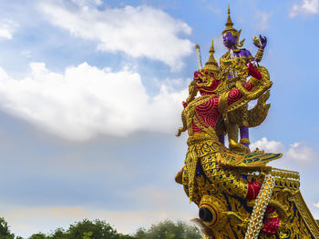 The bow of the royal barge narai song suban, the sky background