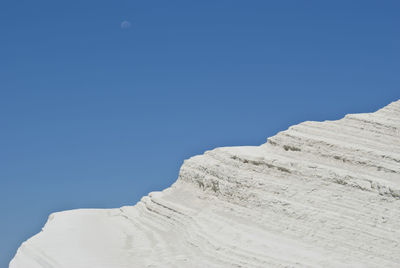 Low angle view of clear blue sky