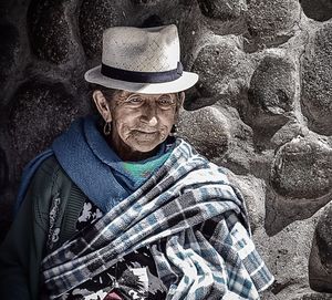 Portrait of man wearing hat