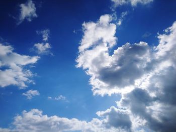 Low angle view of clouds in sky