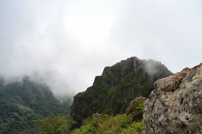 Scenic view of rocky mountains against sky