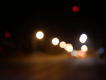 Defocused lights at night