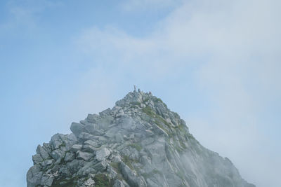 Low angle view of mountain against sky