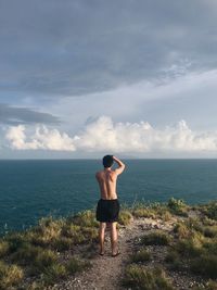 Man standing on beach