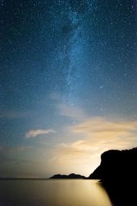 Scenic view of star field at night