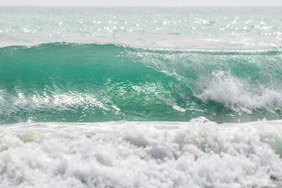 Water splashing in sea