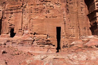 Historical rock formations at petra