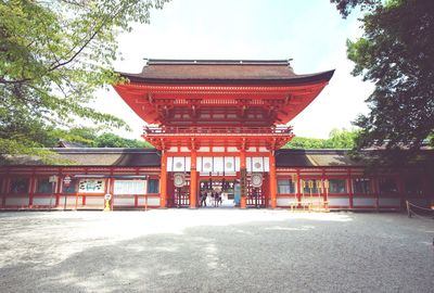 Built structure with trees in background