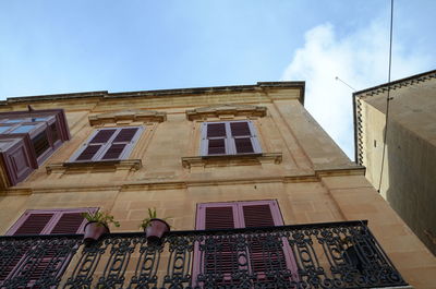 Low angle view of building against sky