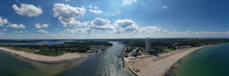 Panoramic view of beach against sky