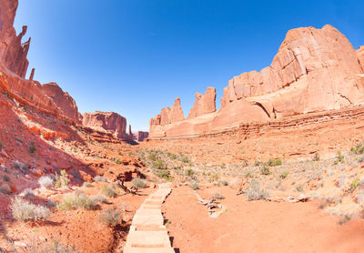 Rock formations on mountain